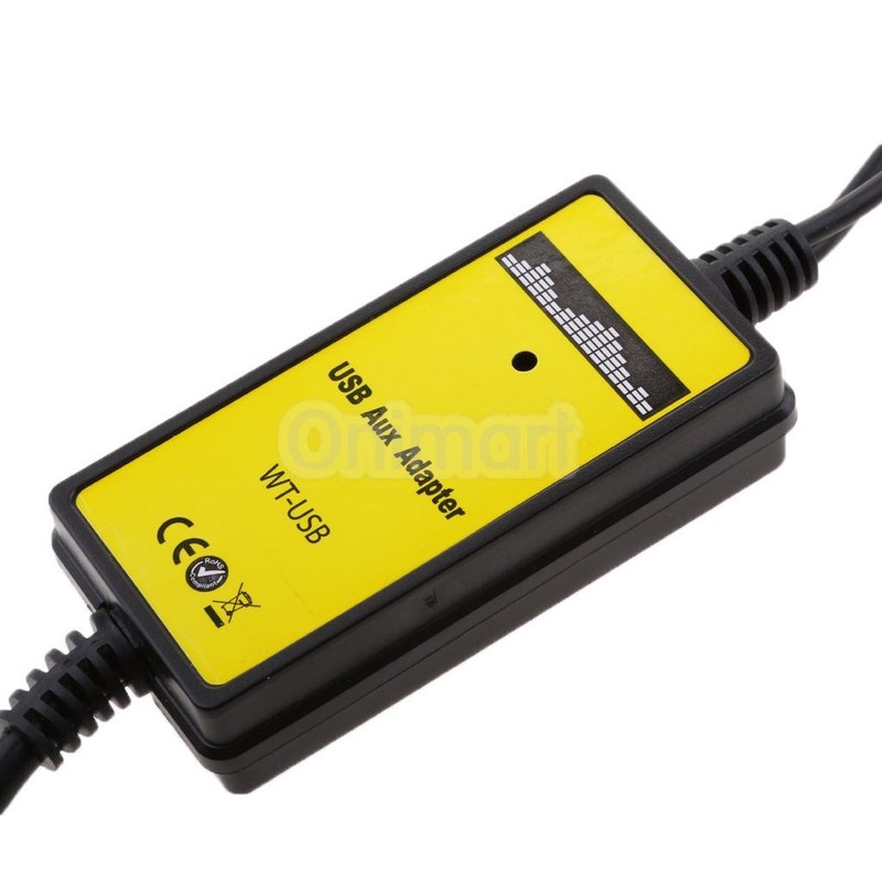 Adaptador USB AUX Reproductor MP3 Audio 6+6 pin para Toyota Rav4 Lexus Es300