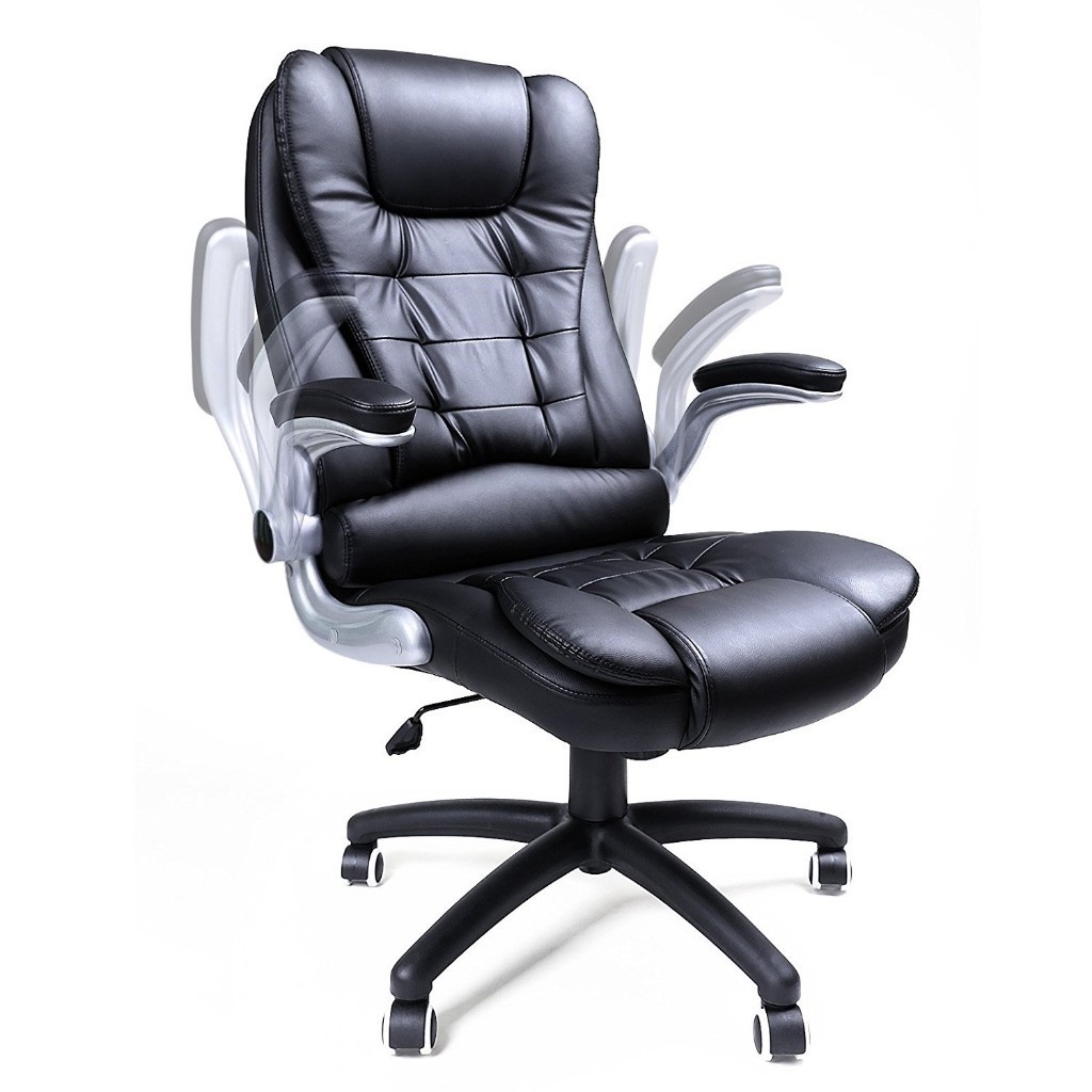 Songmics Office Swivel Chair High Back Large Seat and FlipUp Armrest