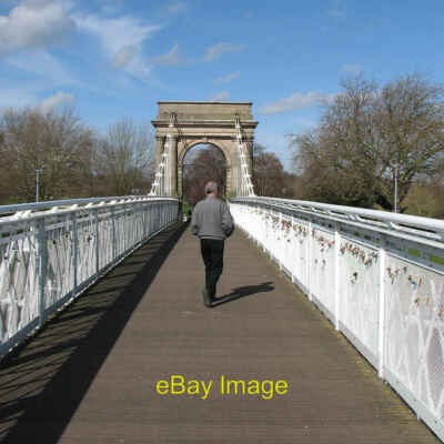 Photo 6x4 Love locks on the Suspension Bridge West Bridgford The craze fo c2016