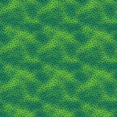 Laurel Burch Earth Song Coordinate Swirls Dark Green Fabric By the FQ - 1/4 YD
