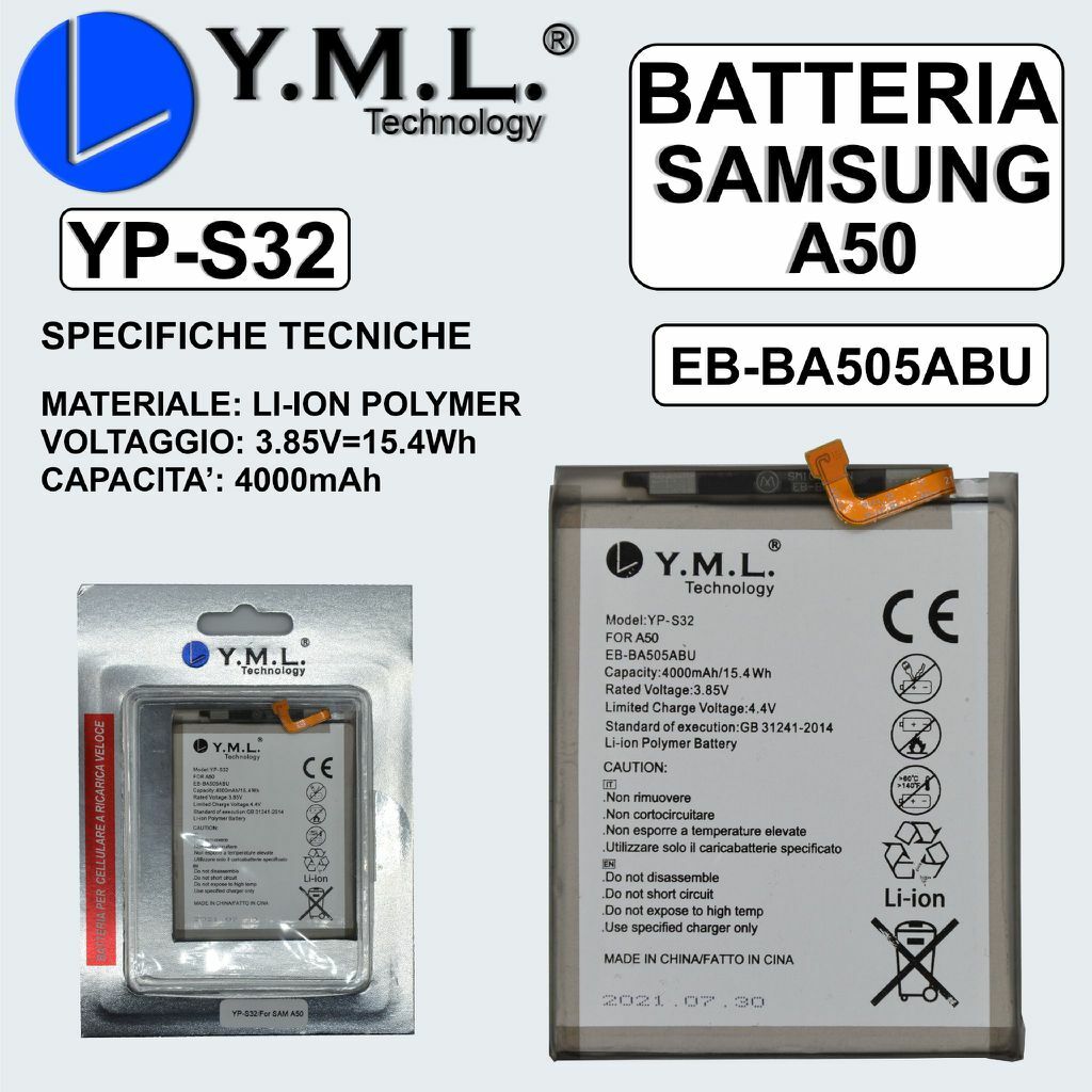 Batteria Li-Ion Compatibile Samsung A70 4500mah mar