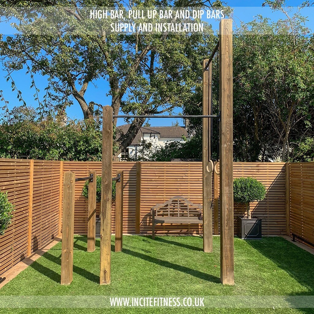 Garden 12ft High Bar Pull Up Bar And Dip Bars Installation For