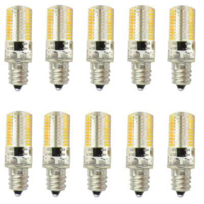 10pcs E12 Candelabra C7 80 3014Led Bulbs for Ceiling Fan,Chandelier 110V Warm H