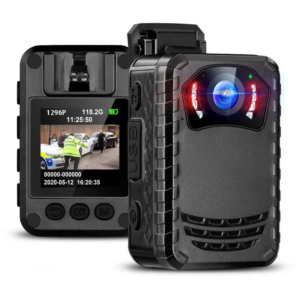 BOBLOV Small Wearable Body Camera Full HD 1296P Night Vision For