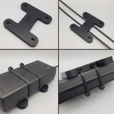 Zip Tie Power Brick Wall Mount - Multi Pack