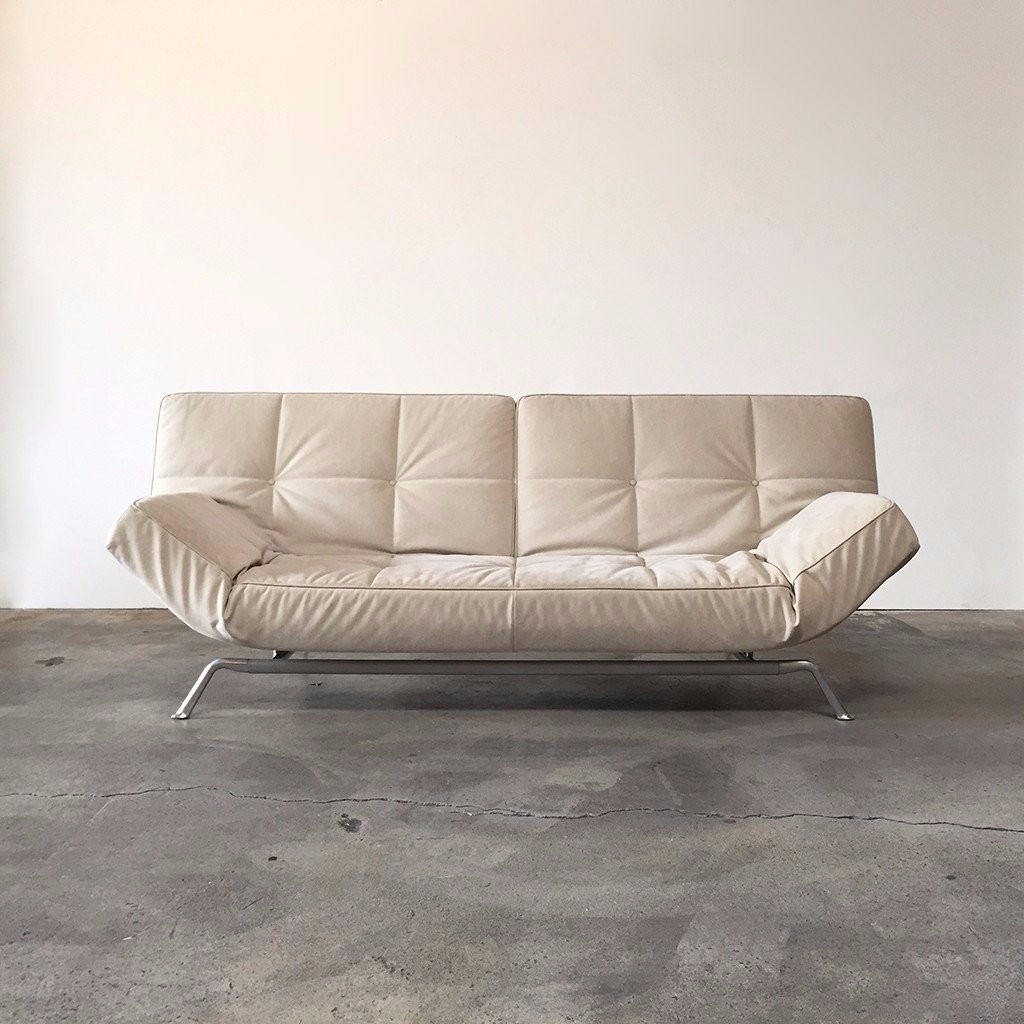 Ligne Roset 'Smala' sofa bed in cream leather in West London, London