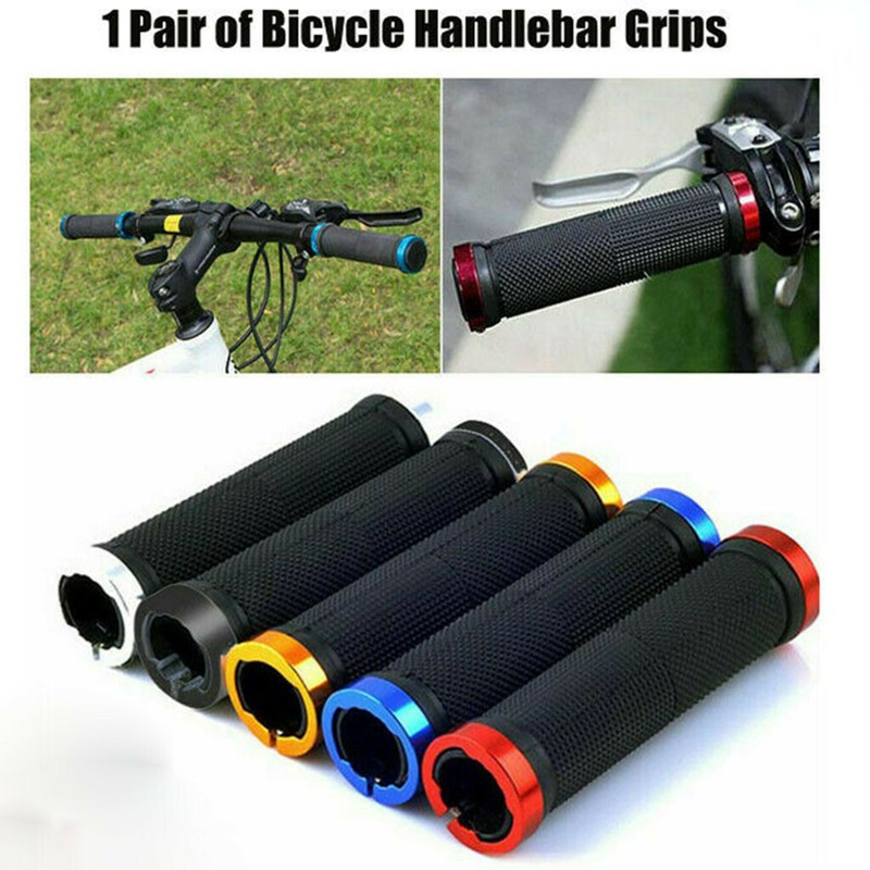 2PCS Bike Mountain Bicycle MTB Handlebar Grips Rubber Handle Grips Anti Slip