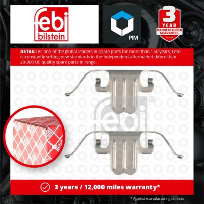 Brake Pad Fitting Kit fits BMW 520D 2.0D Front 05 to 14 Febi Quality Guaranteed
