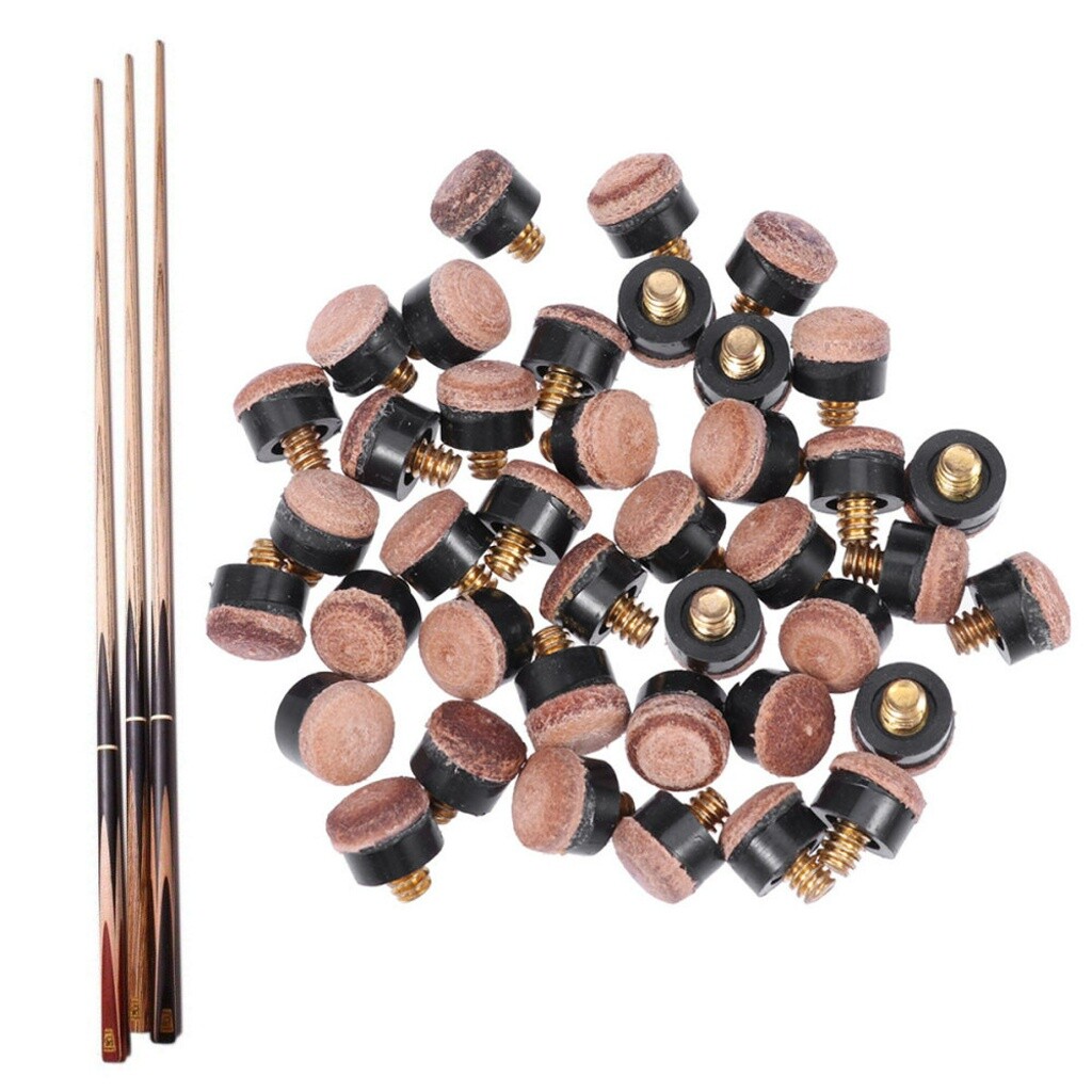 40Pc Billiard Ferrules Durable Cue Tips Install Screwon Hard Cue