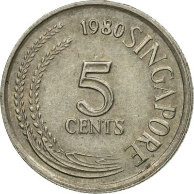 Singapore 5 Cents Coin | magnetic | KM2a | 1980 - 1984 | eBay