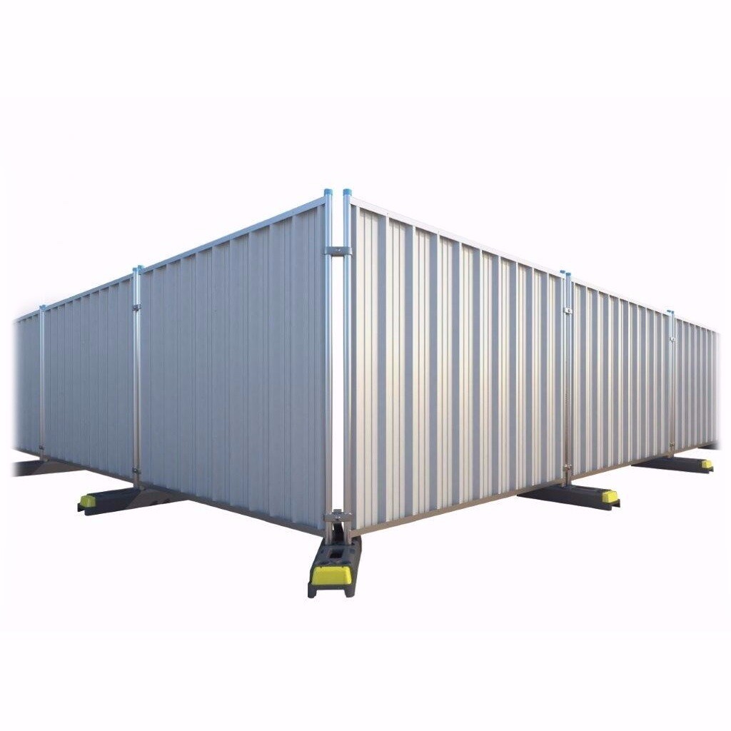 Heras SOLID FENCING PANELS on site temporary Hoarding fence with