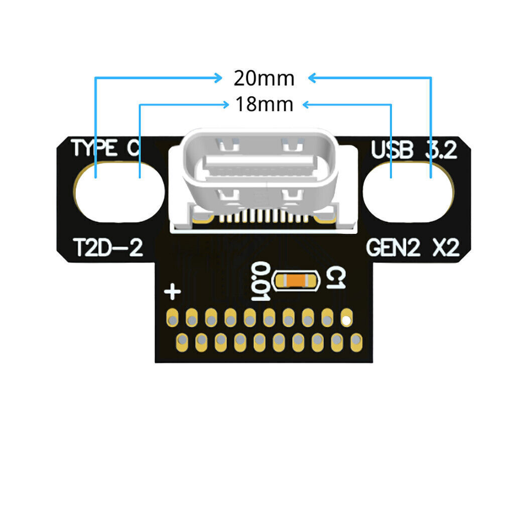 Degree USB Panel Internal E Cable to Extension Type-C Gen Front C 3.2 Adapter