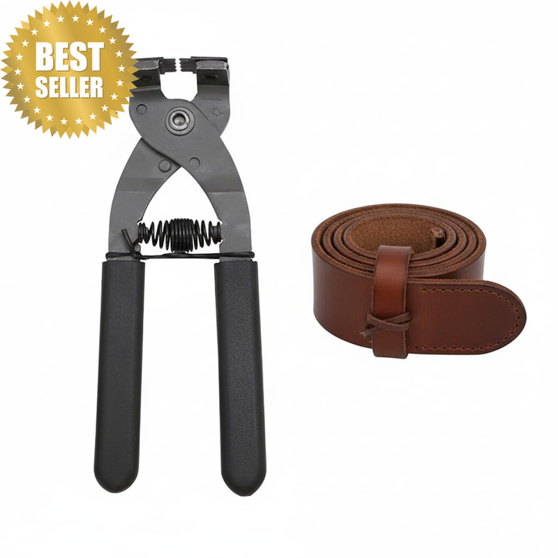 Leather Punch Tool Silent Pliers,17Cm Carbon Steel Leather Silent Pliers with 4M