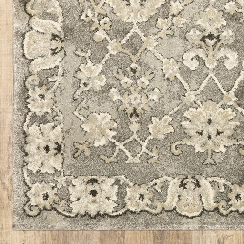 Устойчивый к пятнам коврик Oriental Power Loom размером 5 X 8 Дюймов, Серый, Бежевый, Коричневый и Коричнево-бурый