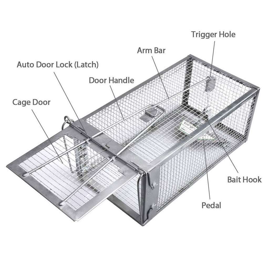 Humane Rat Trap Cage Small Live Animal Pest Rodent Mouse Control Catch Bait Trap