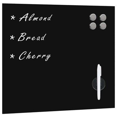 vidaXL Wall Mounted Magnetic Board Glass 23.6''x23.6''