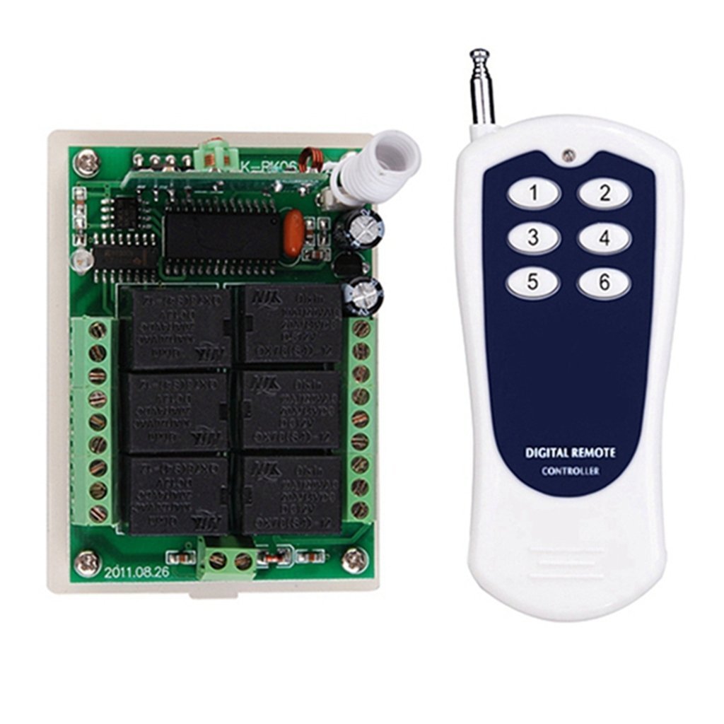 6CH 6 Channel 433MHZ RF Wireless Remote Control Transmitter & Receiver 12V DC | eBay