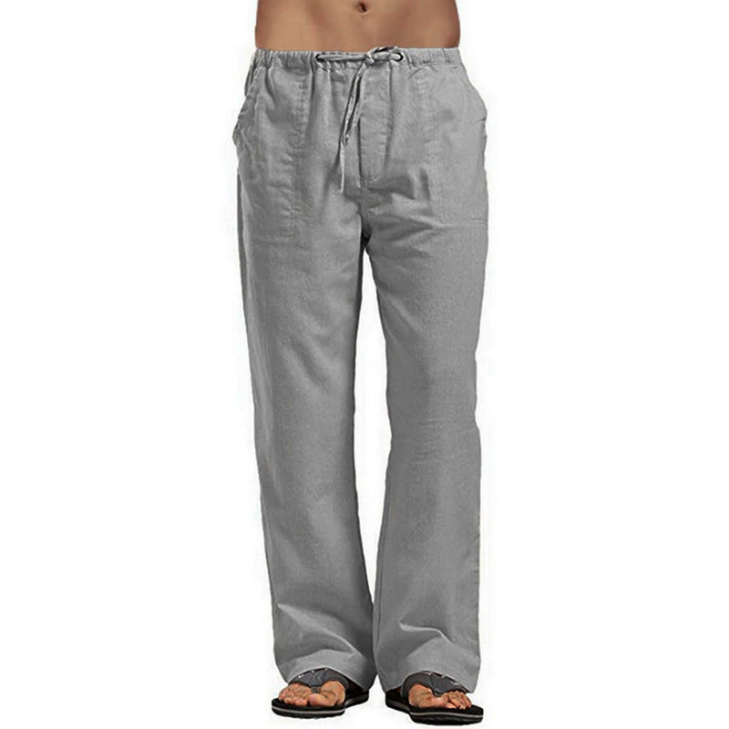 Men'S Pants Loose Cool Casual Long Pants Elastic Waist Long Pant Casual Large Si