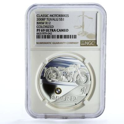 Tuvalu 1 dollar Classic Motorbikes series BMW R12 PF69 NGC
