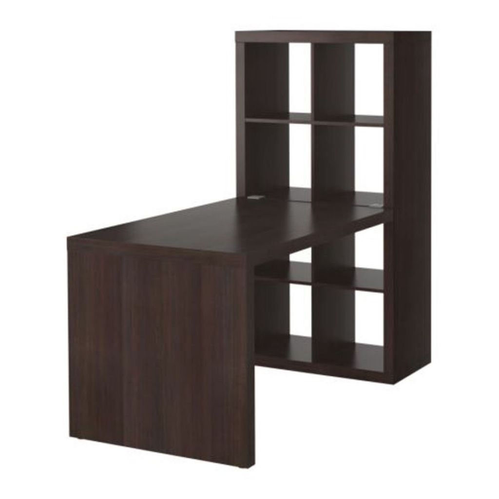 IKEA KALLAX \/ EXPEDIT Desk and 8 Section Shelving Unit in Black\/Brown.  in Ealing, London  Gumtree