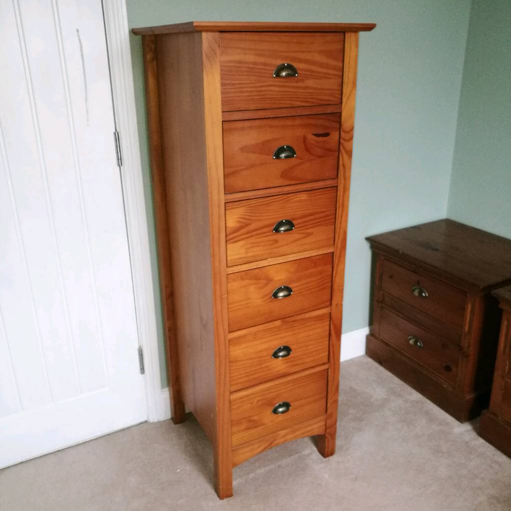 6 drawer solid wood tall boy in Gosport, Hampshire Gumtree
