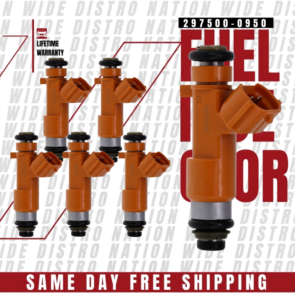 6x OEM Denso Fuel Injectors for 2014-2019 Infinity Q70 3.7L V6 297500-0950