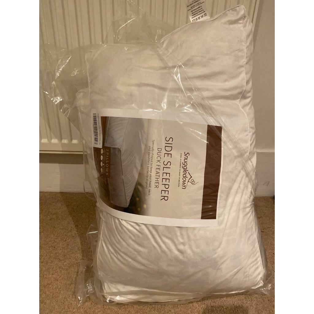 Snuggledown Side Sleeper Duck Feather Pillow x2 in Fulham, London