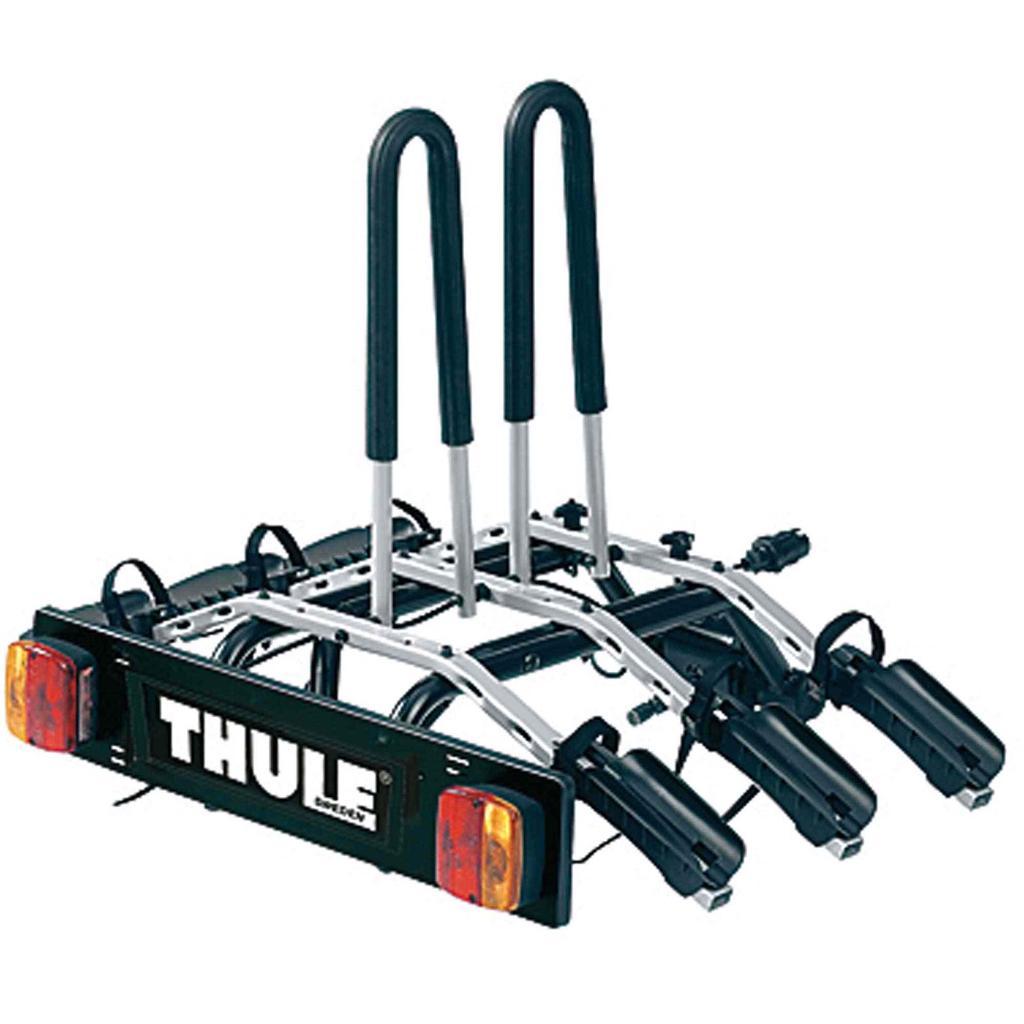 THULE TOW BAR / TOW BALL MOUNTED BIKE CARRIER FOR UP TO THREE ADULT BIKES WITH FITTED LIGHT