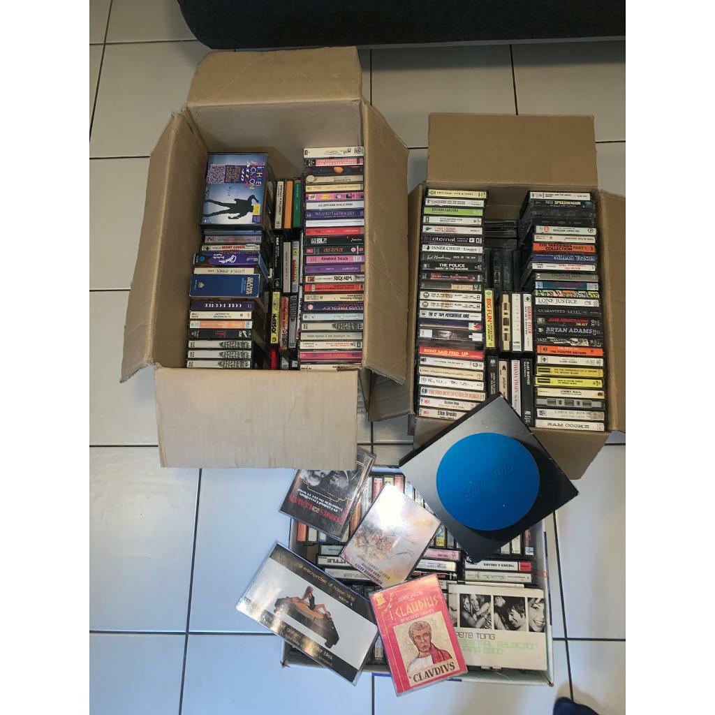 3 BOXES OF CASSETTE TAPES 400 APPROX, VARIOUS GENRES in Hackney