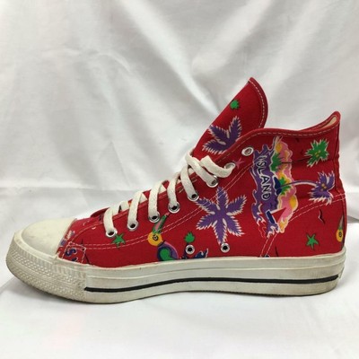 VINTAGE 70S 80S TRAX ISLAND SURF BEACH CANVAS HI TOP SNEAKERS SIZE 10.5 USA