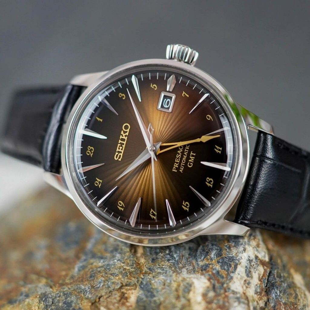 Pre-owned Seiko Presage Ssk039j1 Cocktail Time Analog Automatic Leather Japan Men's Watch