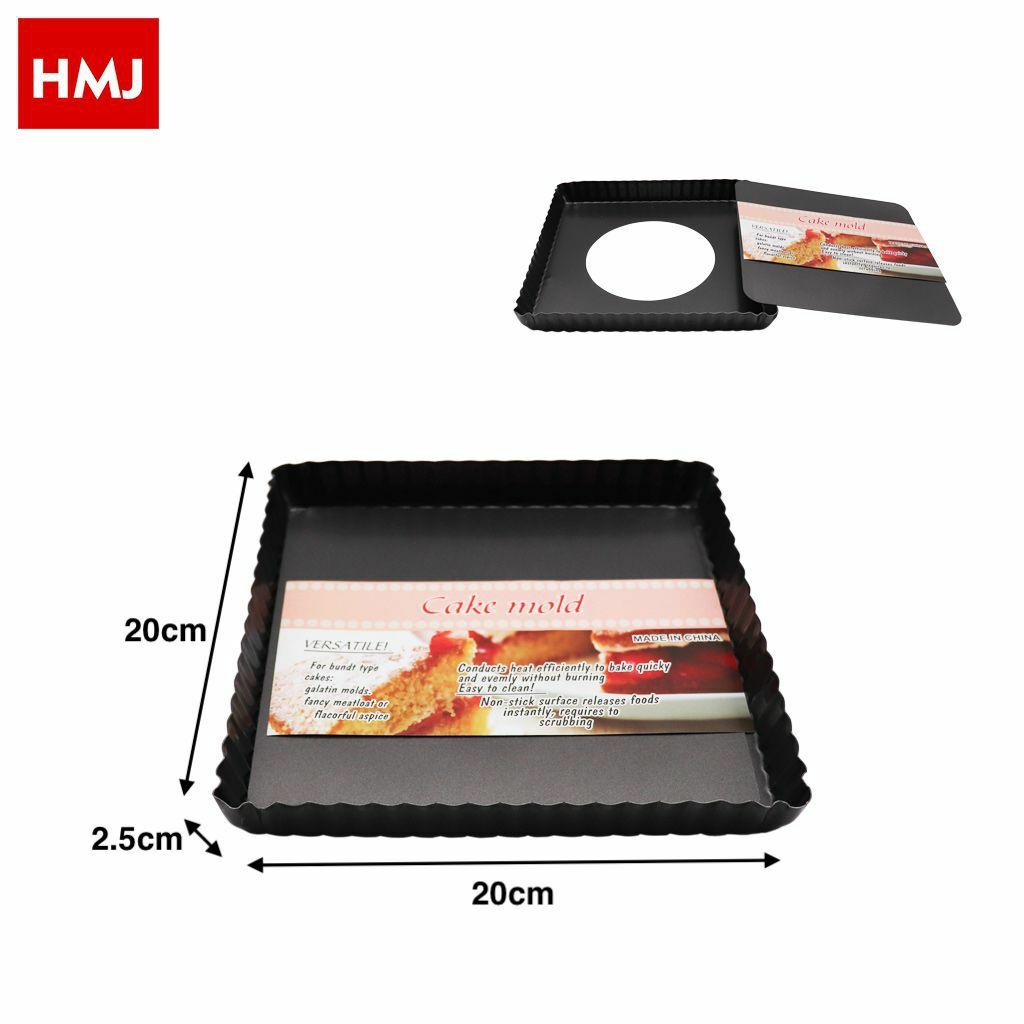 Stampo Teglia Tortiera Per Dolce Pane Torta Antiaderente Quadrata 24349 hmj