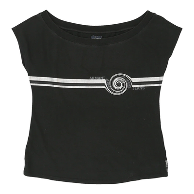 Armani Jeans Top Medium Black Cotton eBay