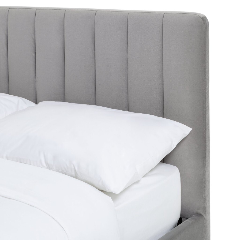 EX Display Habitat Pandora Double Ottoman Bed Frame Grey in