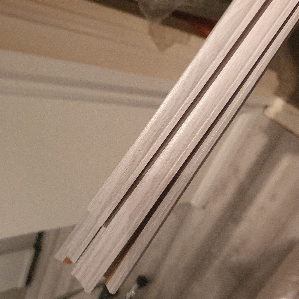 Light Grey Laminate Scotia Floor Beading Edging Strips MDF Trims x