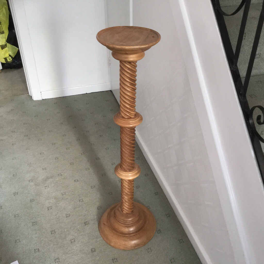 Wood plant stand with spiral effect in Cyncoed, Cardiff Gumtree