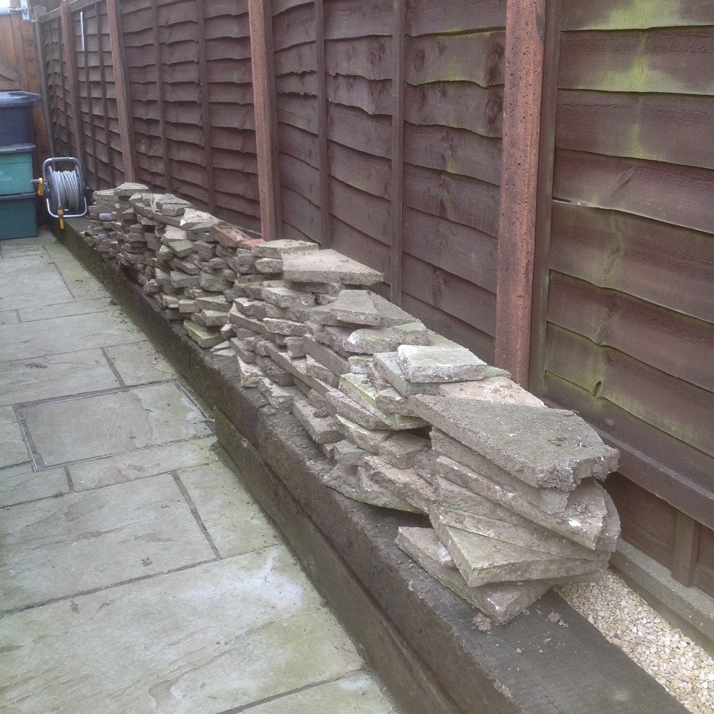 Broken Concrete Slabs (Crazy Paving) in Tuffley, Gloucestershire