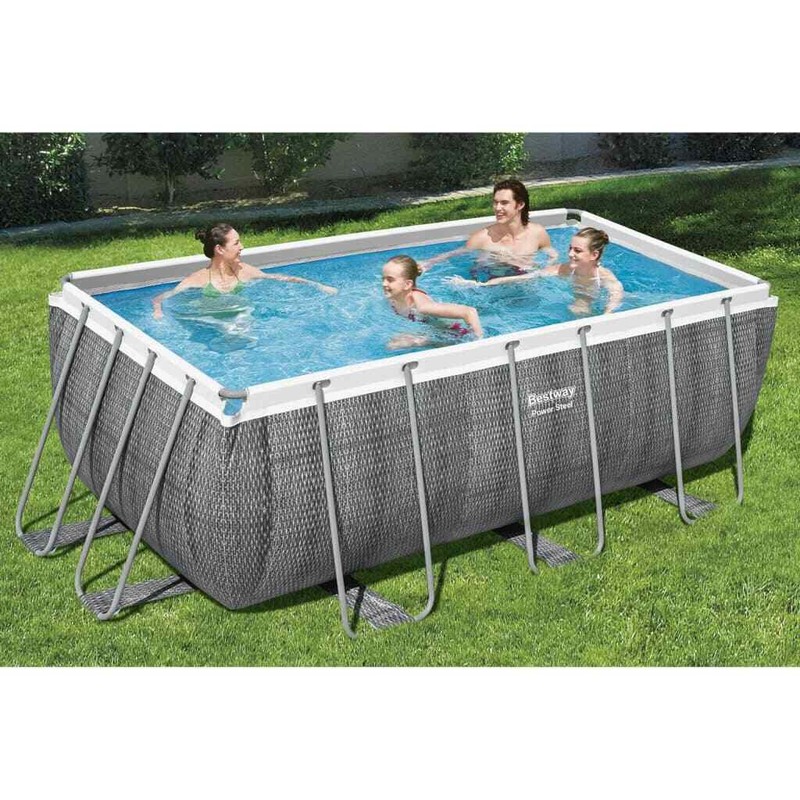 Bestway Ensemble De Piscine Rectangulaire Power Steel 412x201x122 Cm