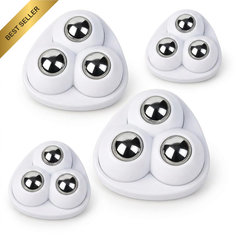 4 Pcs Self Adhesive Swivel Caster Wheels - 360 Degree Mini Ball Casters with Sta