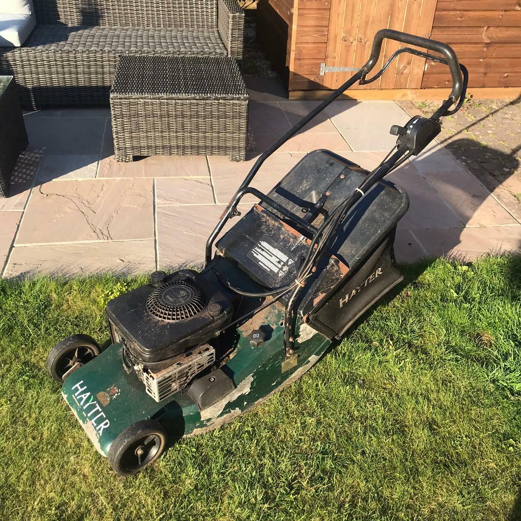 Hayter Harrier 48 autodrive self propelled petrol lawn mower in Corfe