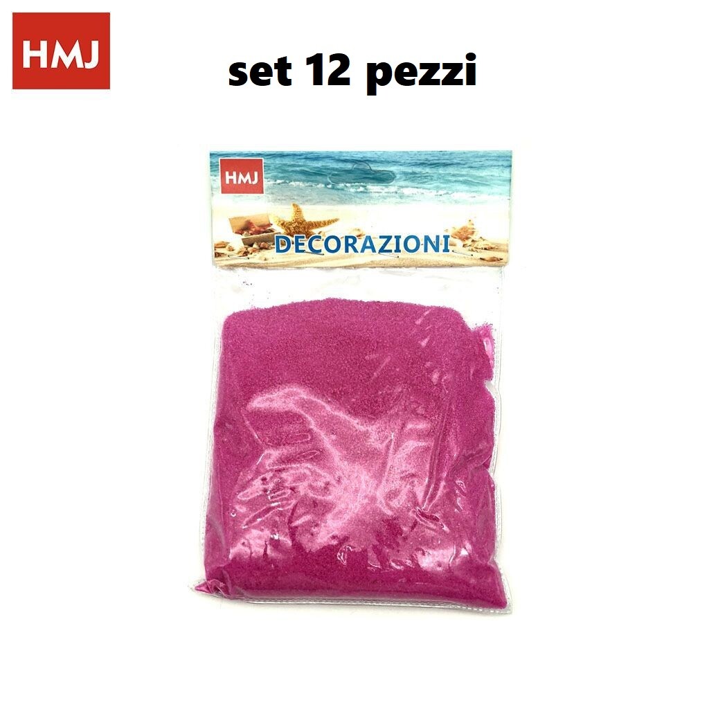 12 Confezioni Sabbia Decorativa Rosa 150g Vasi Piante Giardino Acquario hmj