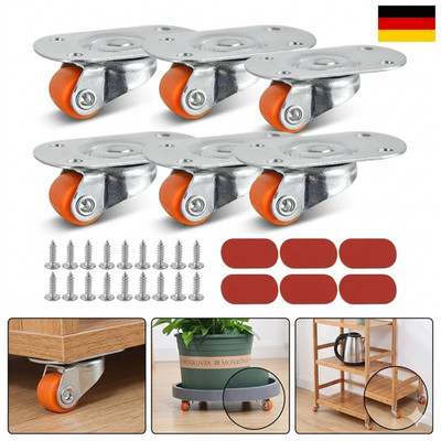 Rollen MöBel Lenkrollen MöBelrollen Gummirollen, 6 Stück Kleine Selbstklebende S
