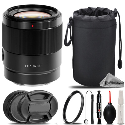 Sony FE 35mm f/1.8 Lens + UV Filter+ + Hood +Lens Pouch- Basic Kit