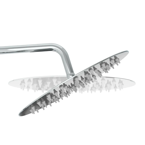 Doppelkopf-Duschset mit Thermostat Regendusche Handbrause Edelstahl