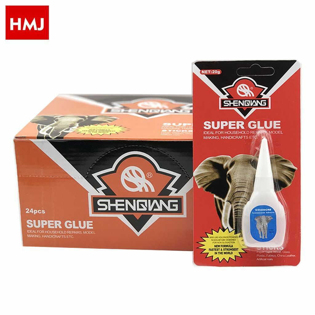 Set 24 Pezzi Super Colla Per Bricolage Fai Da Te Legno Ceramica Materiali hmj