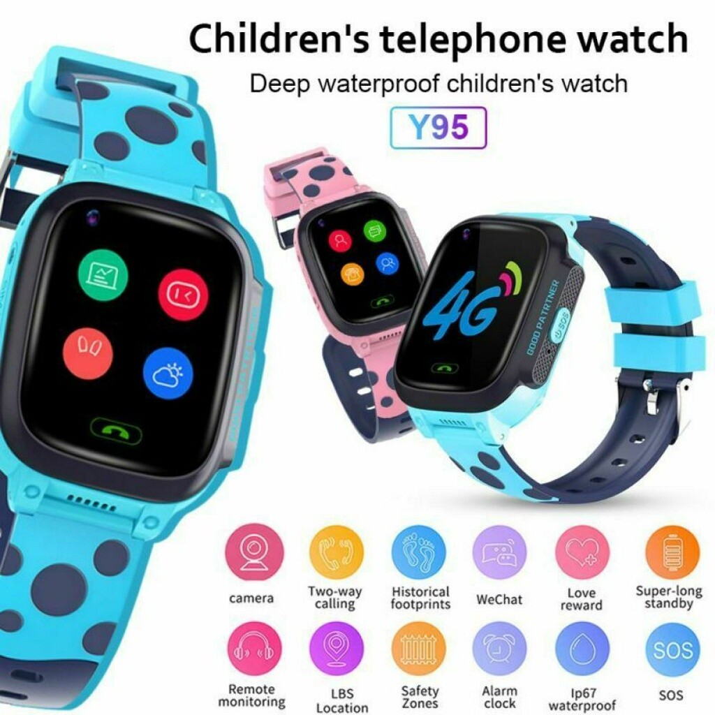 4G LTE SIM Kinder Handy SOS Y95 Smartwatch Wifi GPS