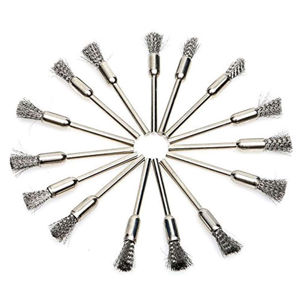 10~100 Wire Steel Brushes Polishing Brush Wheels Set for Dremel Rotary Die Tool
