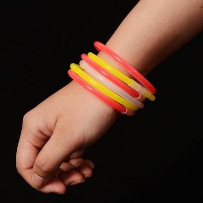 50 Count 8” Glow Sticks Variety Pack Bracelets With Connectors Assorted Colors