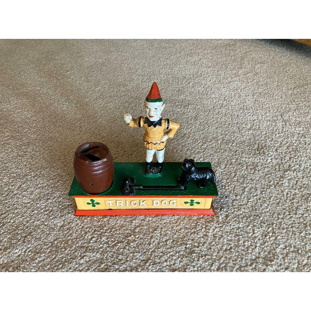 Antique trick dog cast iron money box in Fairmilehead, Edinburgh