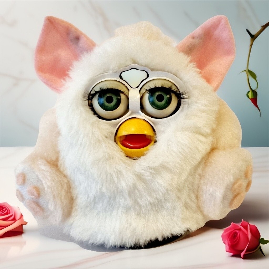 Furby ホワイト 箱付き　動作確認済み 箱付き ファービー マシュマロホワイト Furby 訳あり - メルカリ